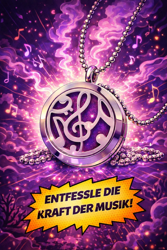 Aroma Diffusor Halskette „Musik“ - 25mm Durchmesser