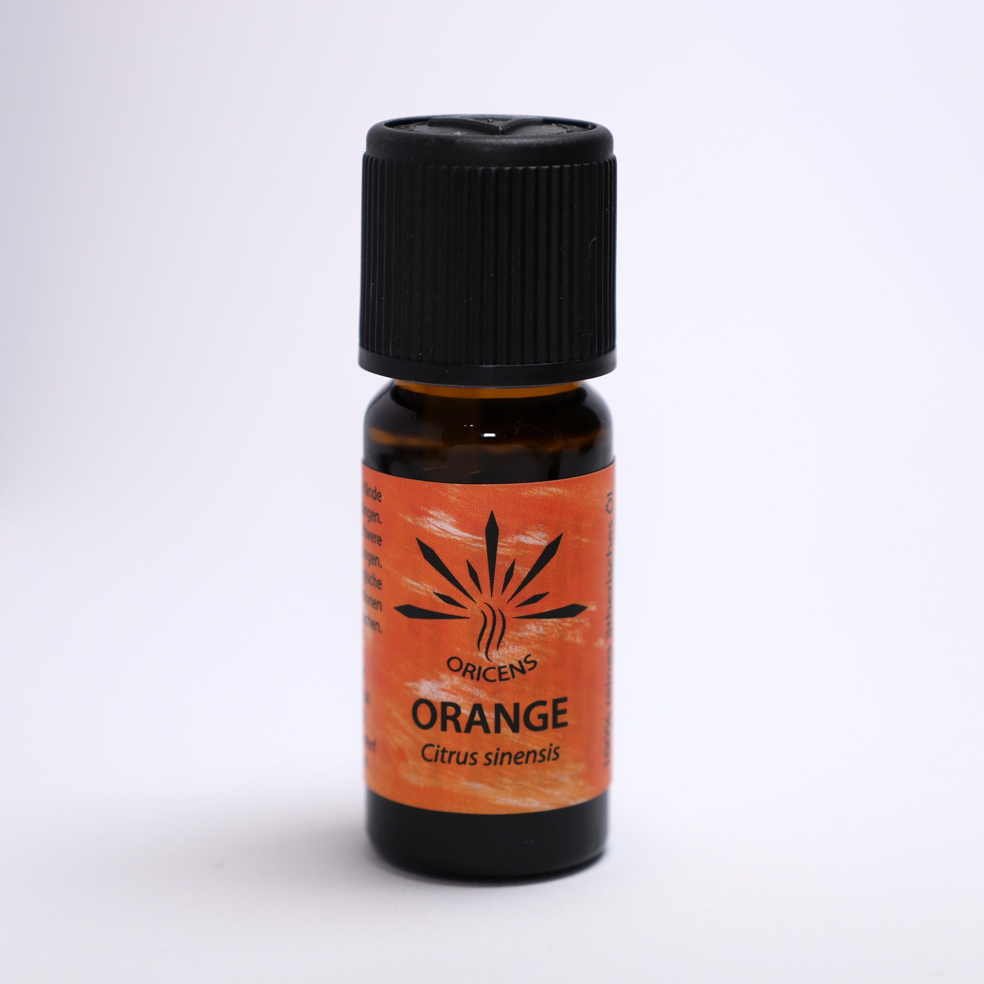 alt="Oricens Wolf Liebmann GesbR Bio Orangenöl Citrus sinensis, 10 ml, 100 % naturreines ätherisches Öl im braunen Glasfläschchen"